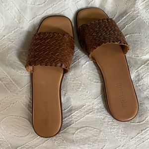 Madewell woven leather slide sandals